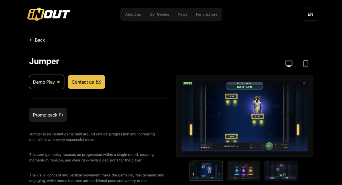 Jumper official provider page screenshot