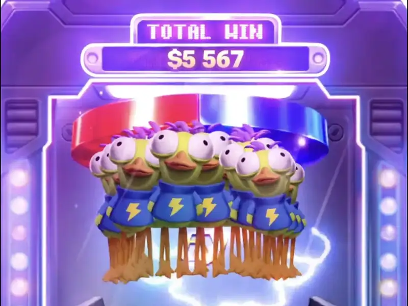 Lucky Ducky total win screen